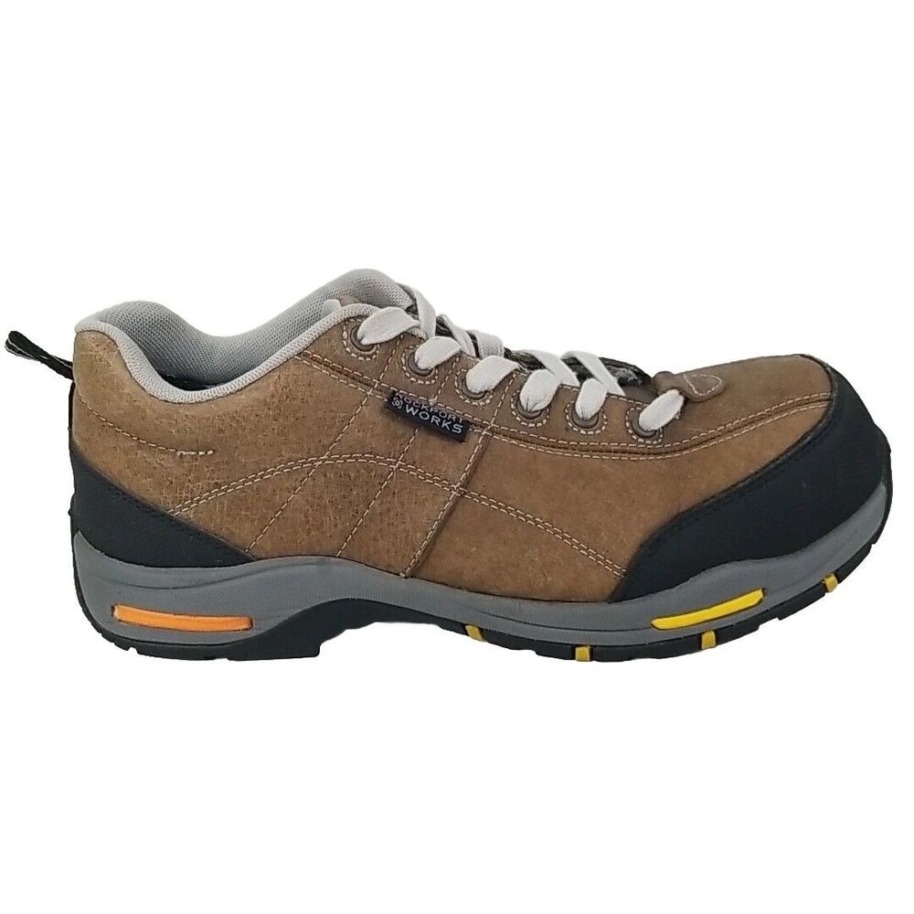 Rockport Works Steel Toe Work Shoes Mens Size 10W Leather Oil/Slip Resistant